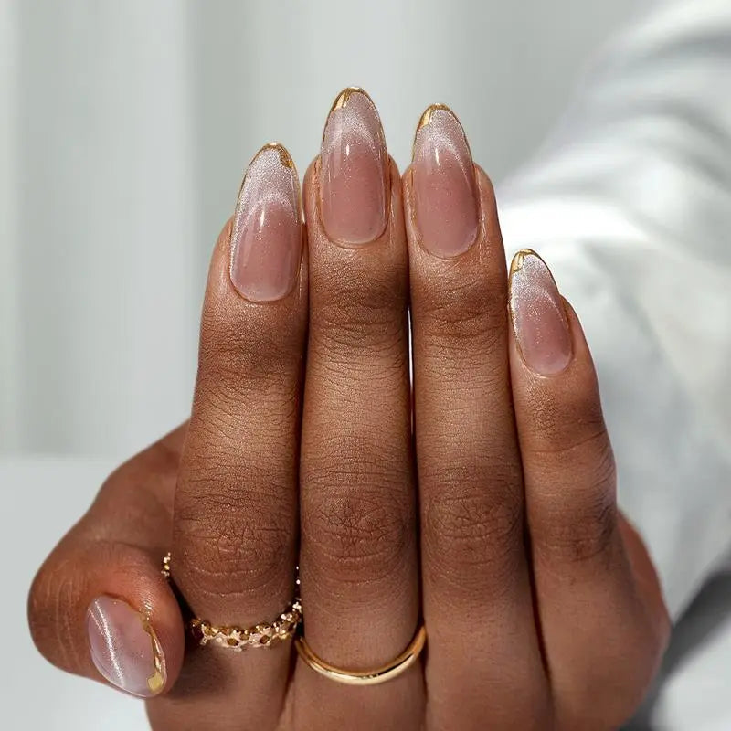 Knightshield Almond Nails - Press On Nails | Long Lasting & Reusable