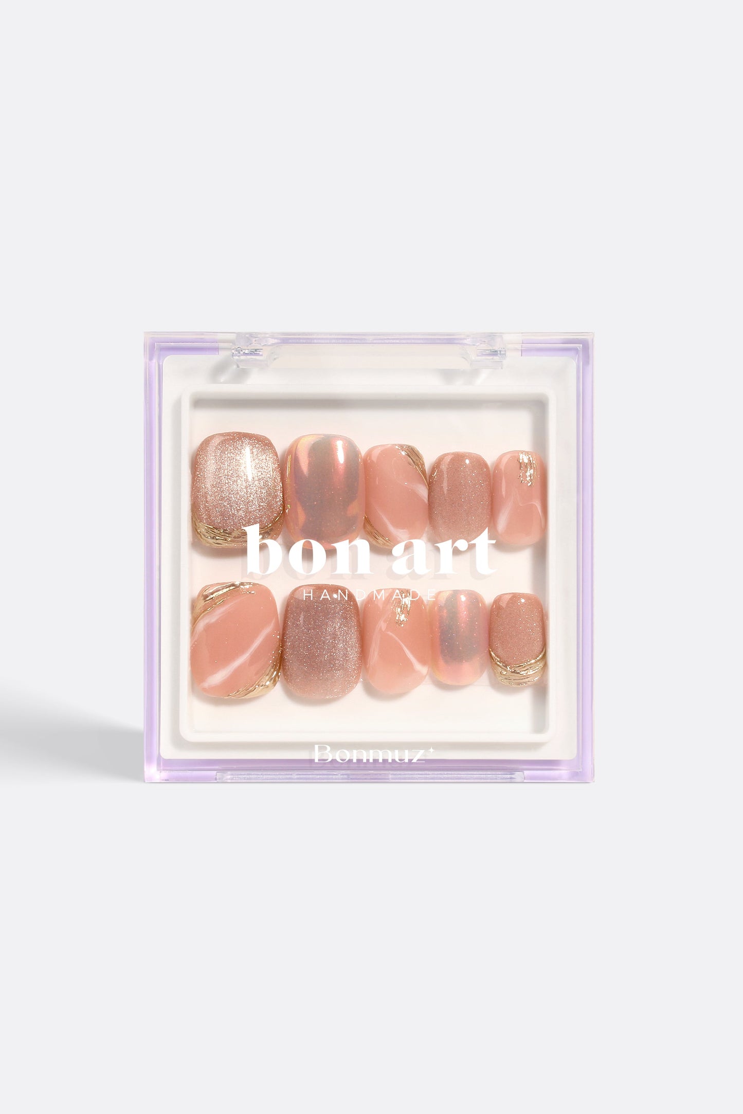 Bonmuz Rose Gold Rush | Pro Handmade Gel Nails - GloMode