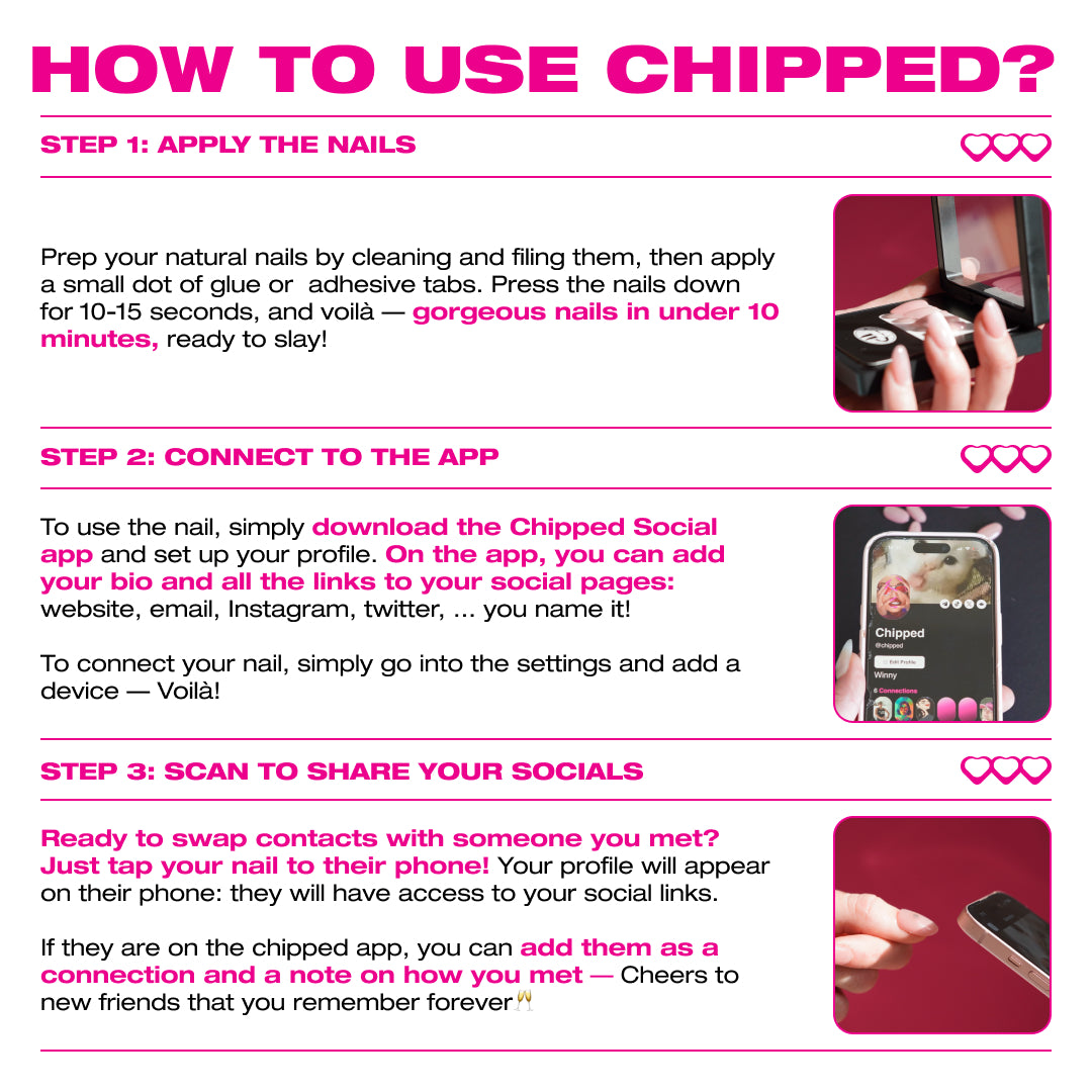 Cherrysh Me ๐ NFC Nails That Share Your Socials