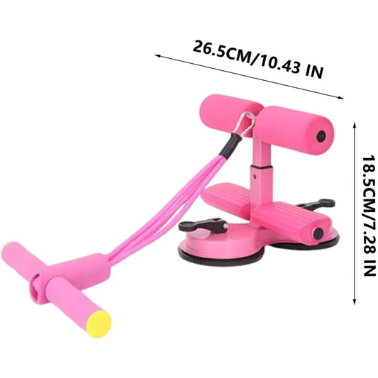 Sit Up Assist Fitness Equipment, Multifunctional Abdominal Fitness Device, Sit Ups Foot Holder with Elastic Suction Cups and Pul