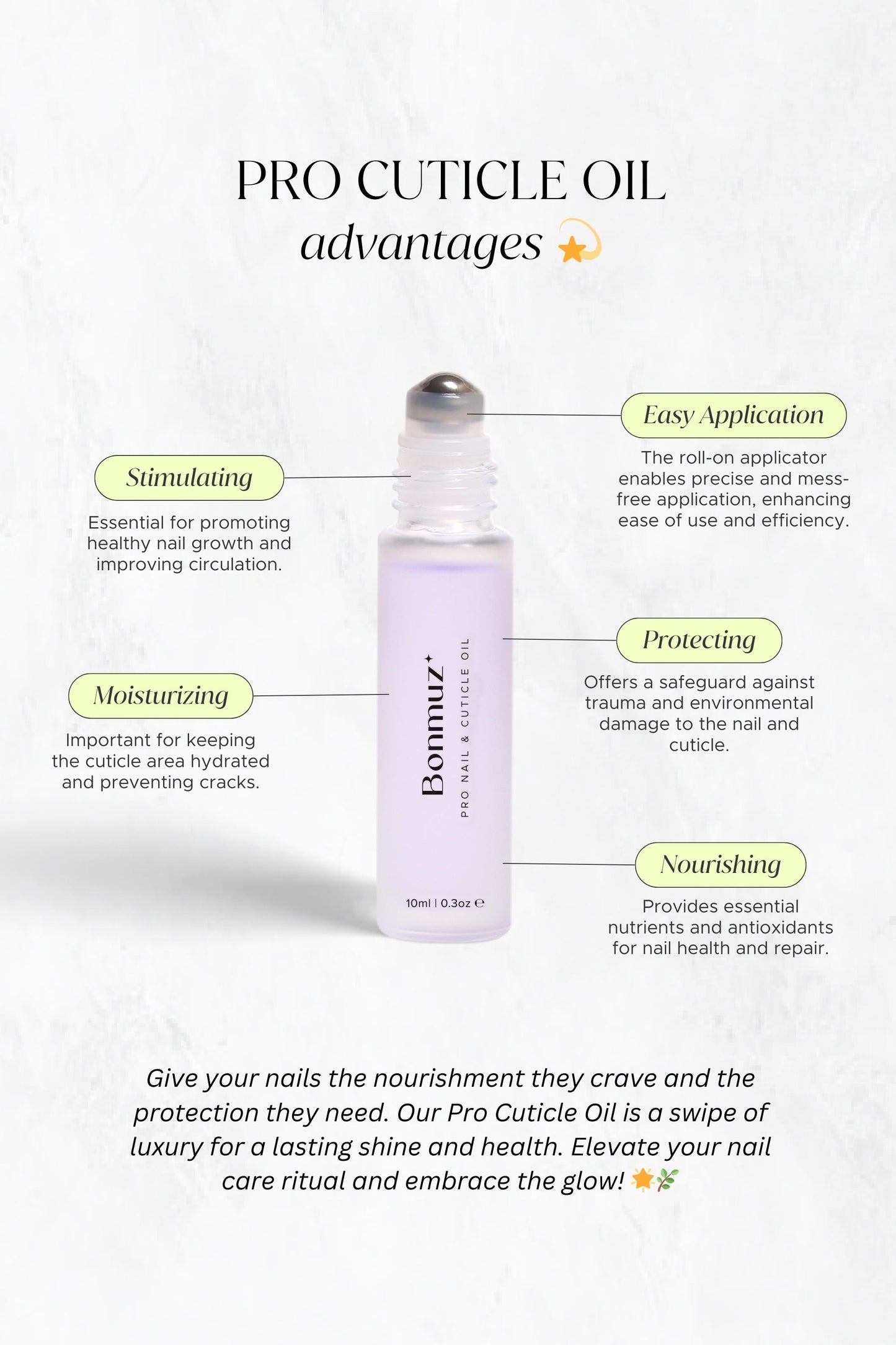 Bonmuz Pro Nail & Cuticle Oil Lavender - GloMode