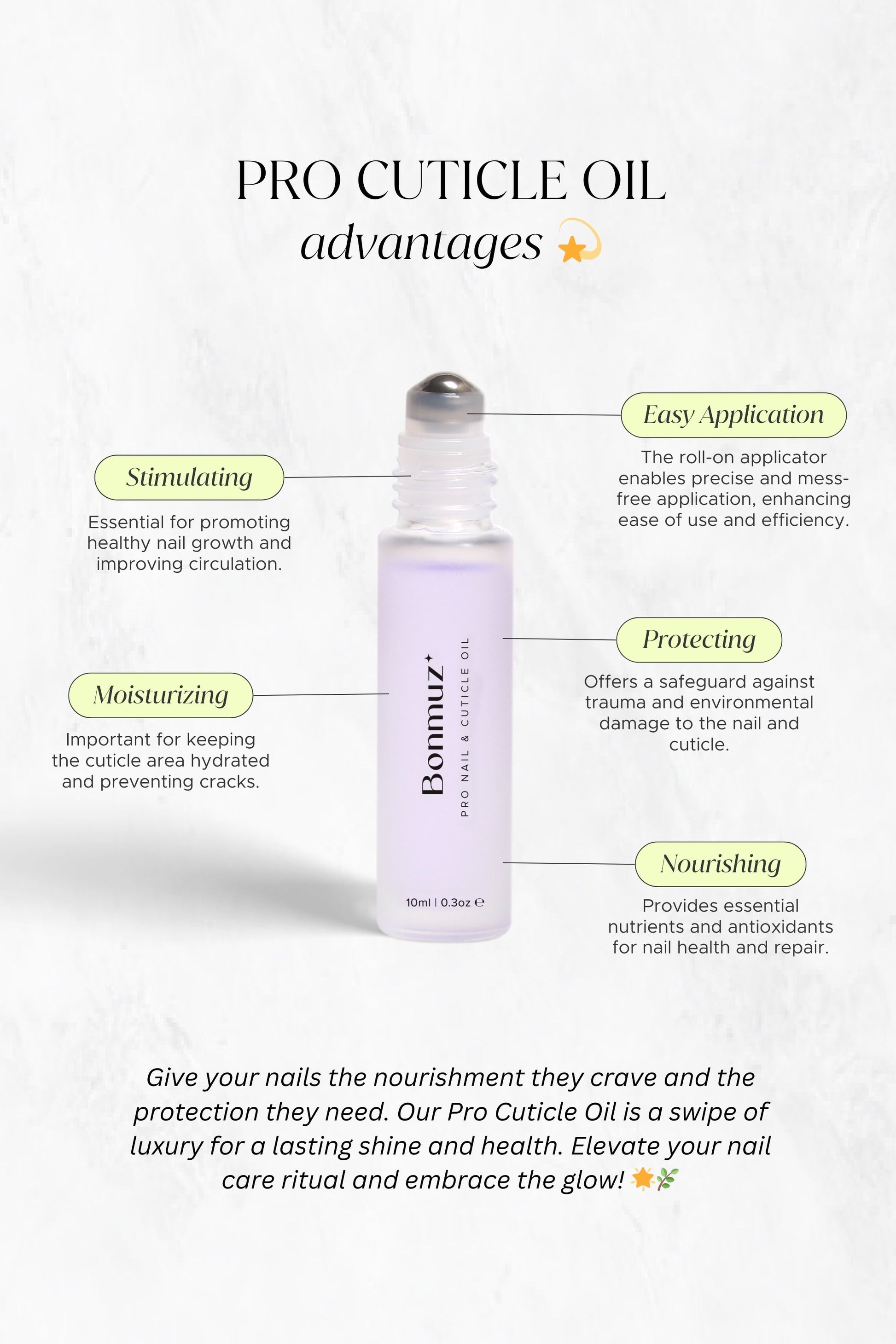 Bonmuz Pro Nail & Cuticle Oil Lavender - GloMode