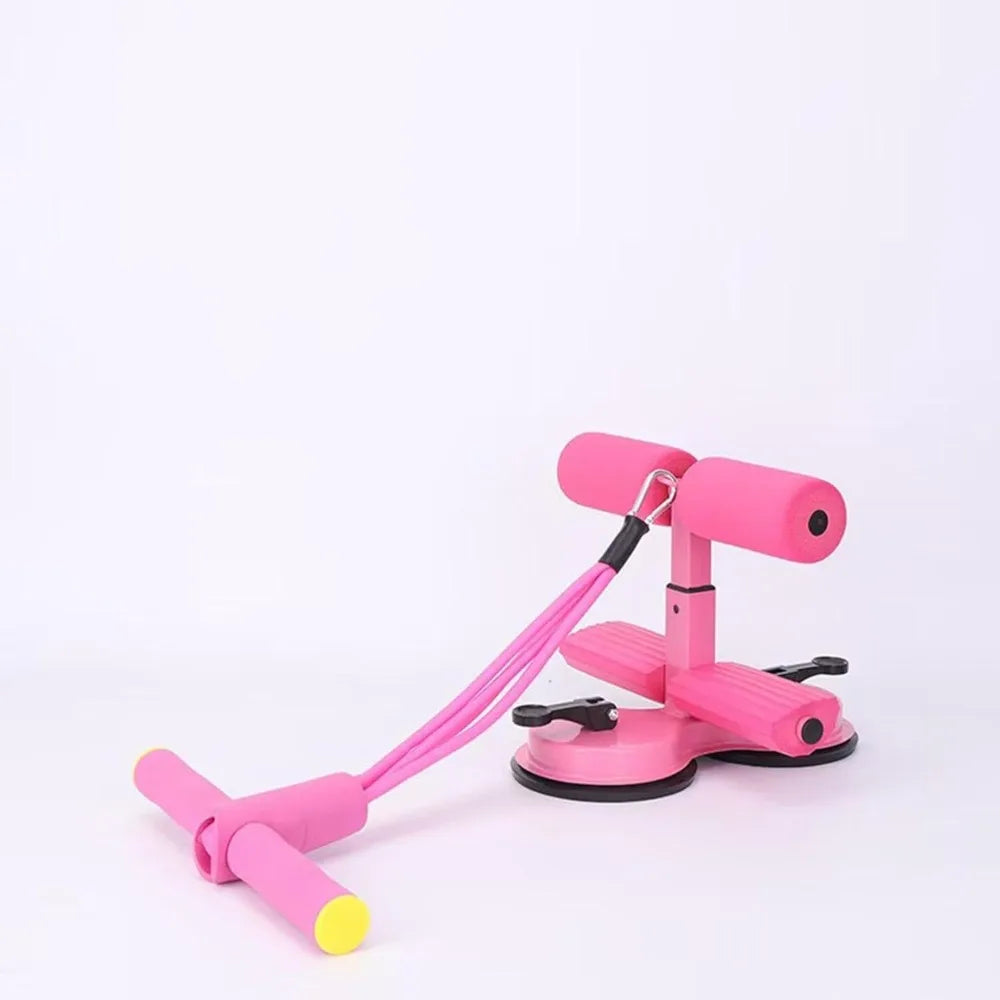 Sit Up Assist Fitness Equipment, Multifunctional Abdominal Fitness Device, Sit Ups Foot Holder with Elastic Suction Cups and Pul