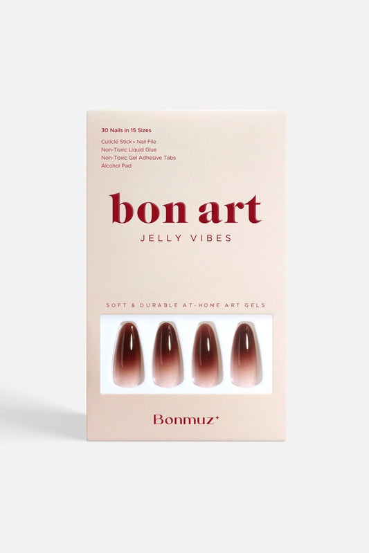 Bonmuz Berry Cocoa Drip | Soft & Durable Press - On Nails - GloMode