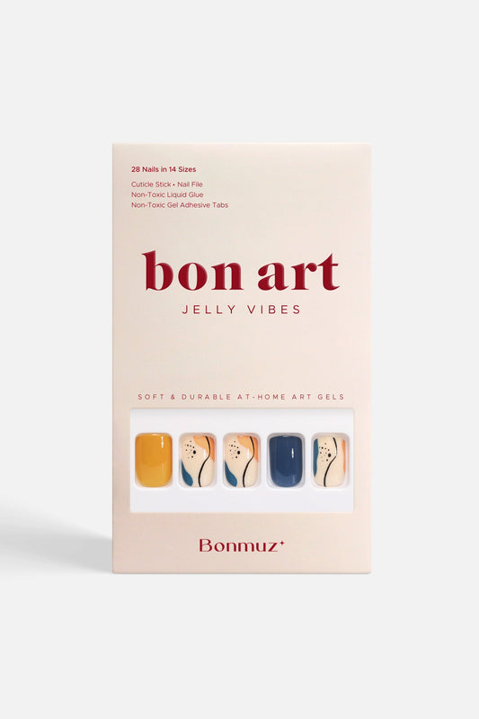 Bonmuz Tangerine Garden | Soft & Durable Press - On Nails - GloMode