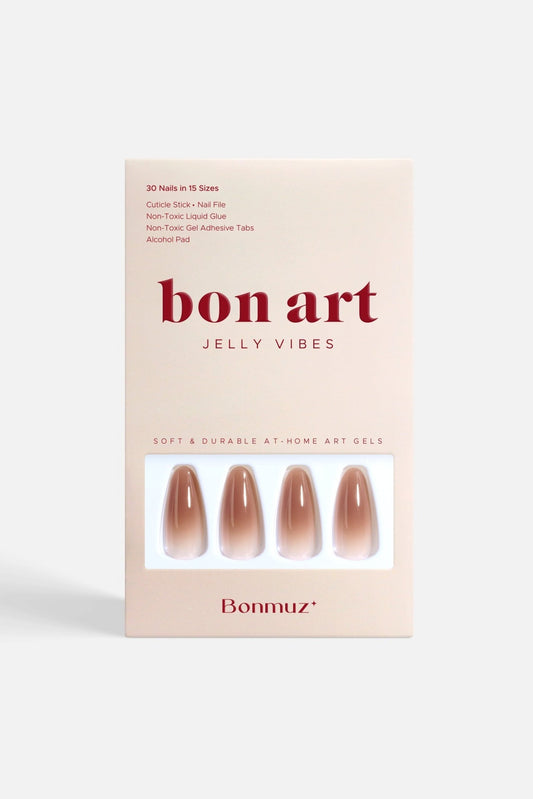 Bonmuz Brown Sugar Drip | Soft & Durable Press - On Nails - GloMode