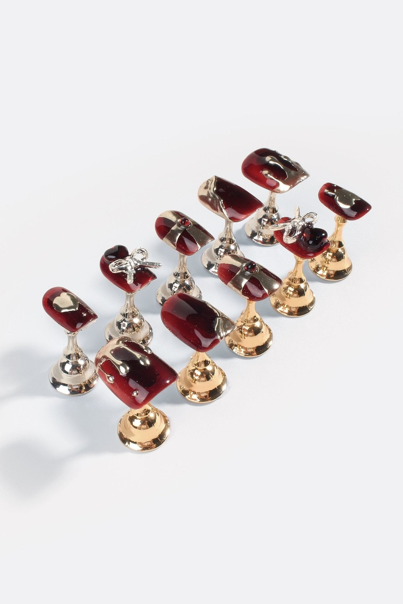 Bonmuz Maroon Castle | Pro Handmade Gel Nails - GloMode