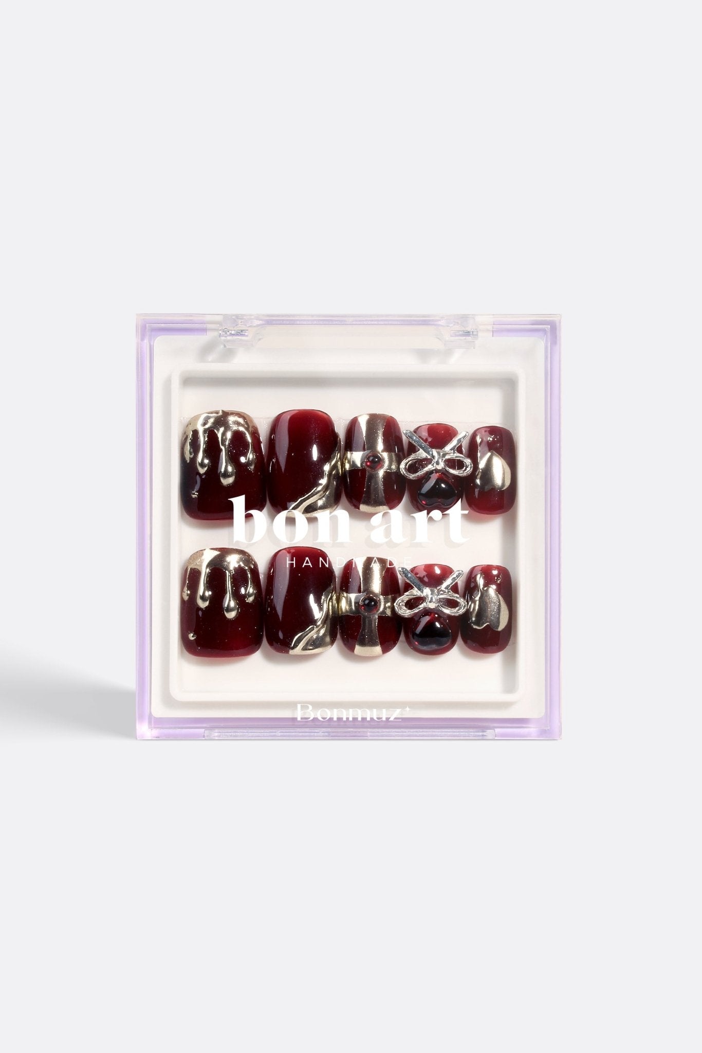 Bonmuz Maroon Castle | Pro Handmade Gel Nails - GloMode