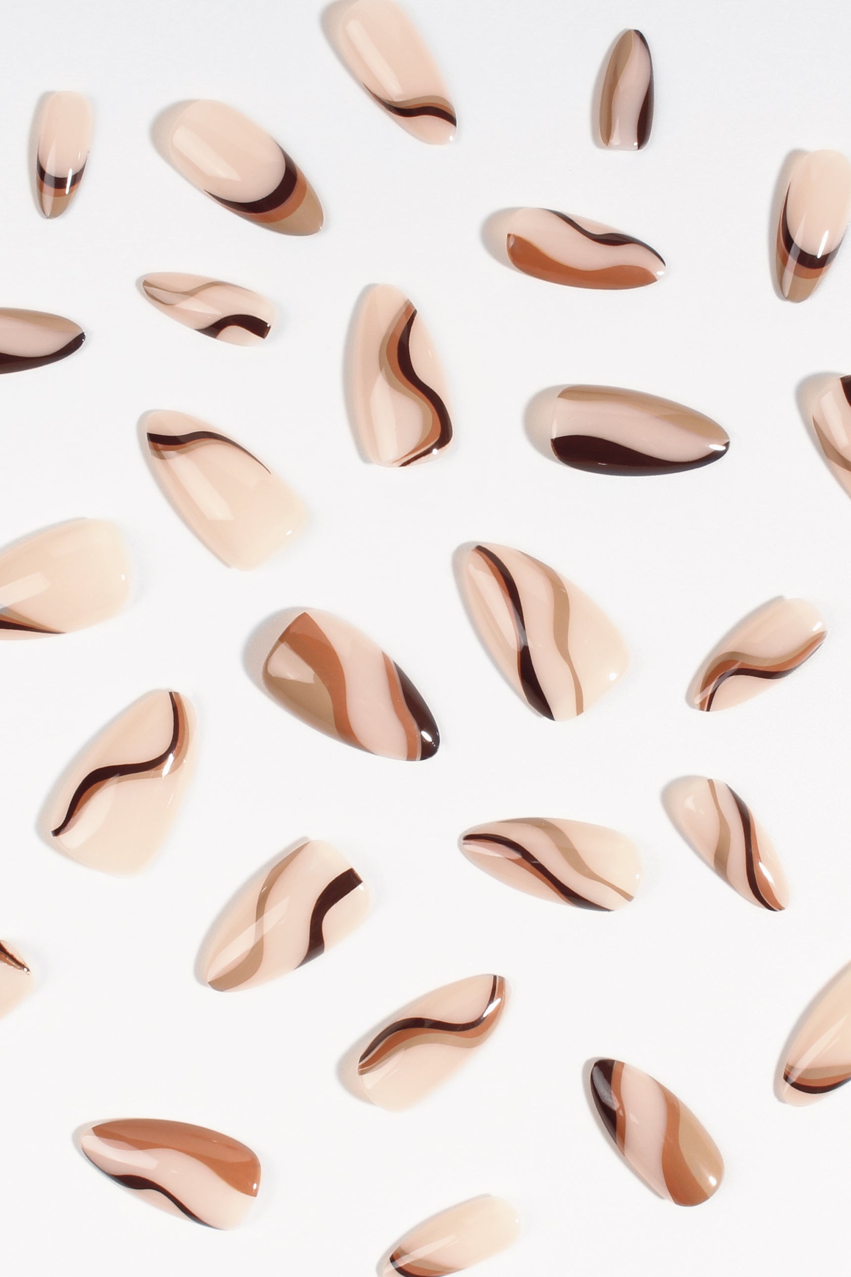Bonmuz Pumpkin Swirl | Soft & Durable Press - On Nails - GloMode