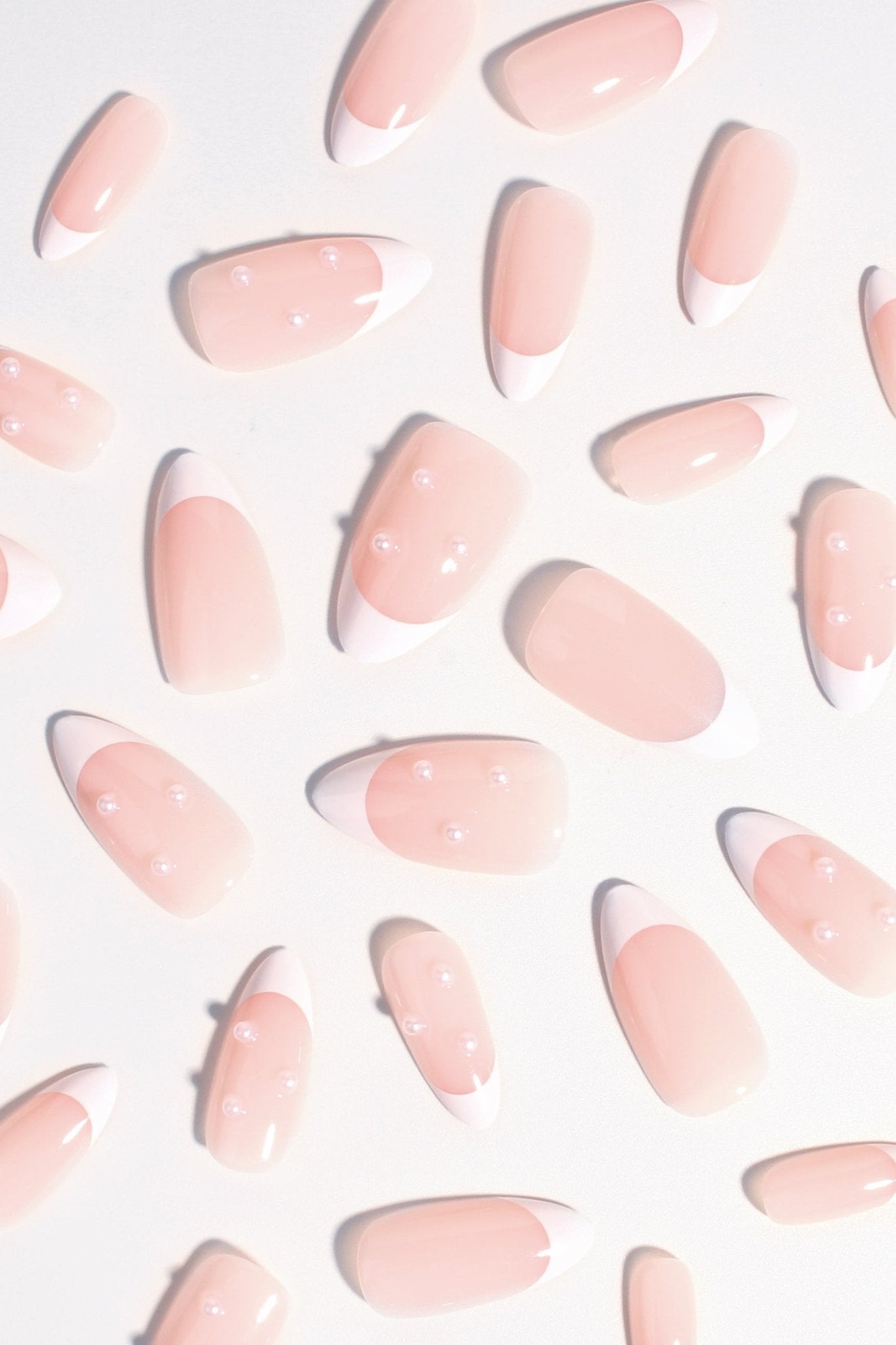 Bonmuz Romantic French | Soft & Durable Press - On Nails - GloMode