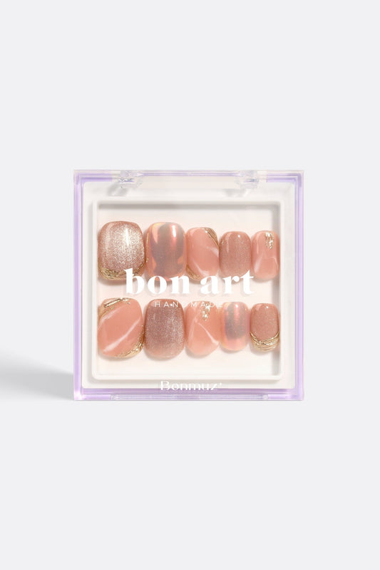Bonmuz Rose Gold Rush | Pro Handmade Gel Nails - GloMode