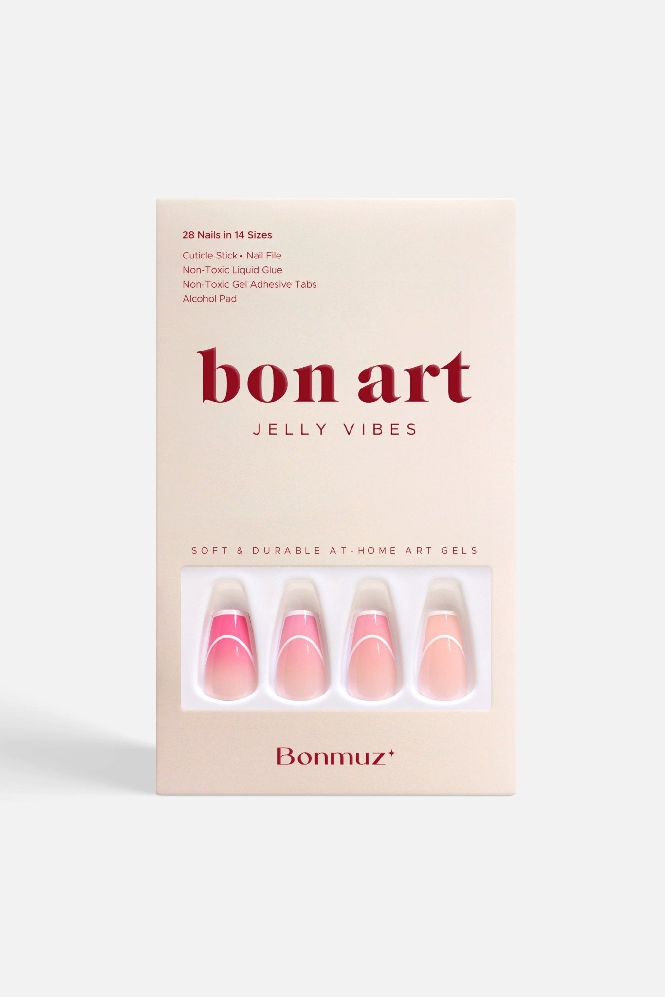 Bonmuz Rose Rhapsody | Soft & Durable Press - On Nails - GloMode