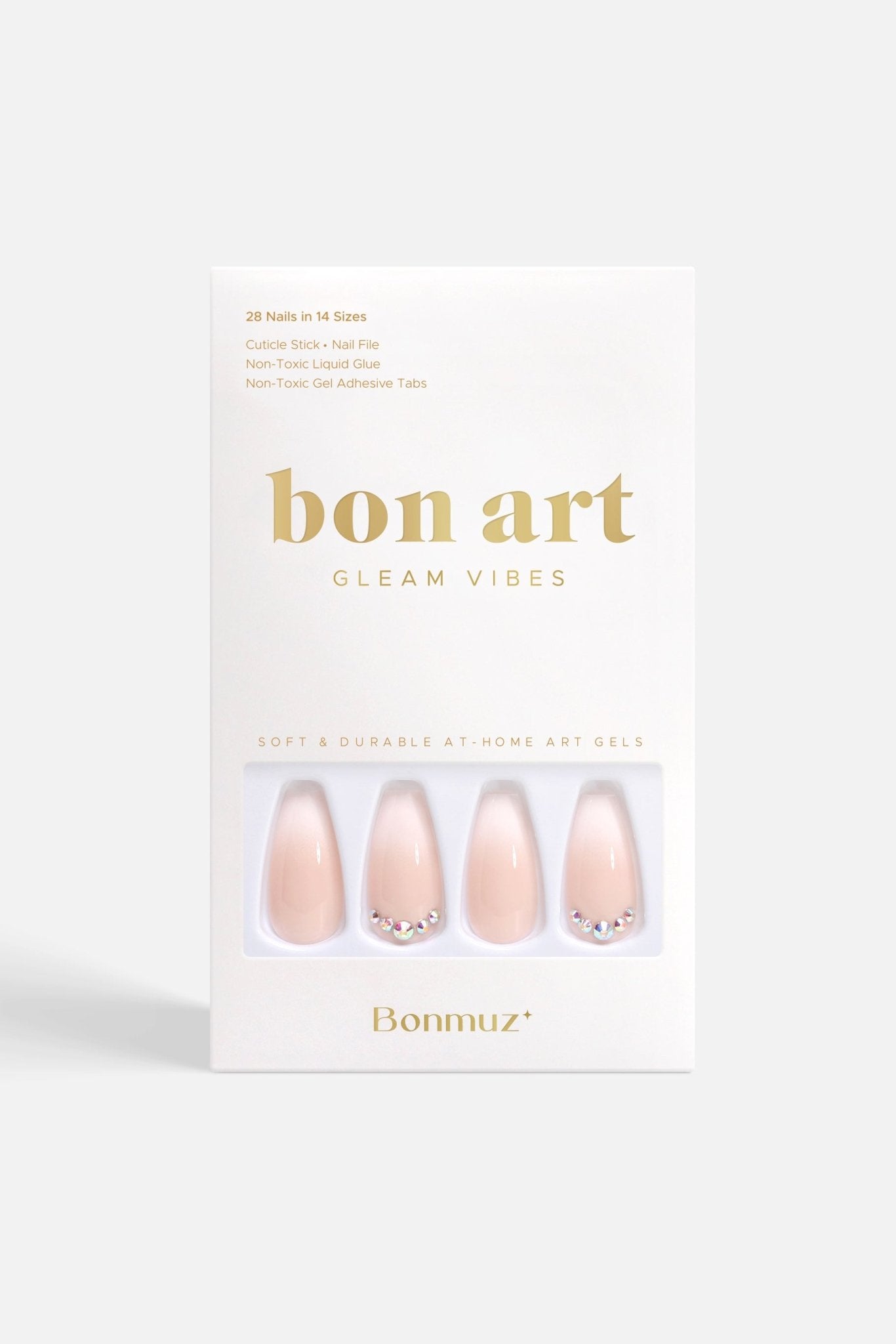 Bonmuz Strawberry Mousse | Soft & Durable Press - On Nails - GloMode