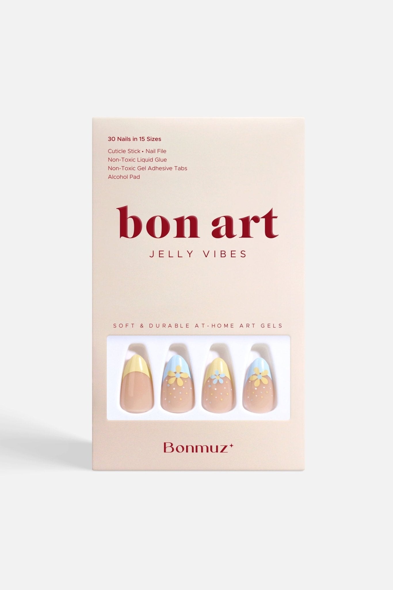 Bonmuz Sunny Halo | Soft & Durable Press - On Nails - GloMode