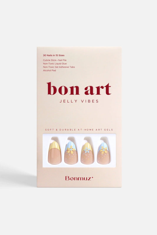 Bonmuz Sunny Halo | Soft & Durable Press - On Nails - GloMode