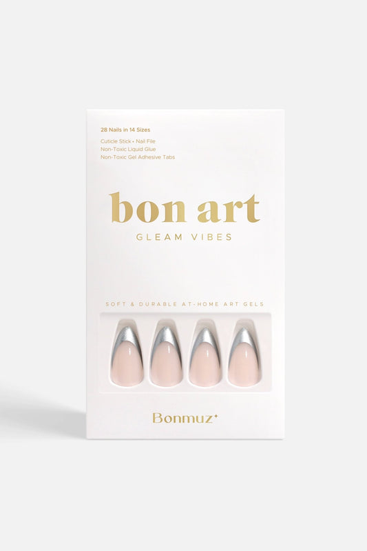 Bonmuz Tipped in Reflection | Soft & Durable Press - On Nails - GloMode