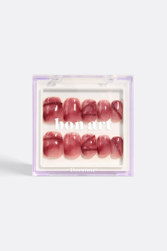 Bonmuz Vintage Garnet | Pro Handmade Gel Nails - GloMode